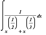 Int(1/(x^(1/2)+x^(1/3)),x)