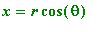 x = r*cos(theta)