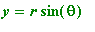 y = r*sin(theta)