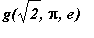 g(sqrt(2),Pi,exp(1))