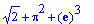 2^(1/2)+Pi^2+exp(1)^3