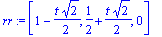 rr := vector([1-1/2*t*2^(1/2), 1/2+1/2*t*2^(1/2), 0])