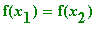 f(x[1]) = f(x[2])