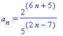 a[n] := 2^(6*n+5)/(5^(2*n-7))