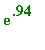 exp(.94)