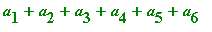 a[1]+a[2]+a[3]+a[4]+a[5]+a[6]