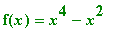 f(x) = x^4-x^2