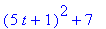 (5*t+1)^2+7