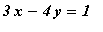 3*x-4*y = 1