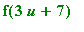 f(3*u+7)