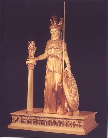 statue of athena in the parthenon