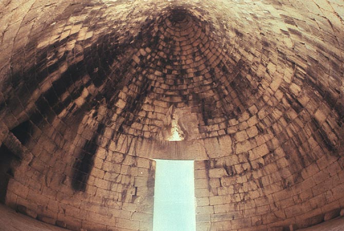 Interior of "Treasury of Atreus" (corbeled arch)
