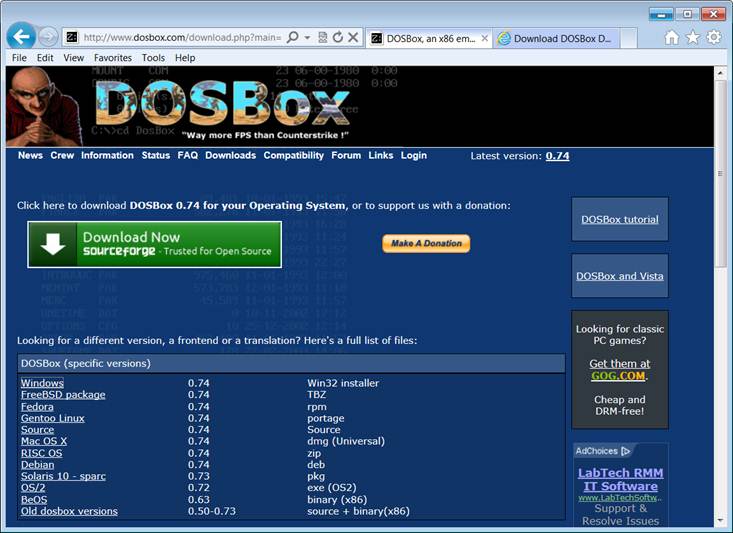 dosbox built in debugger