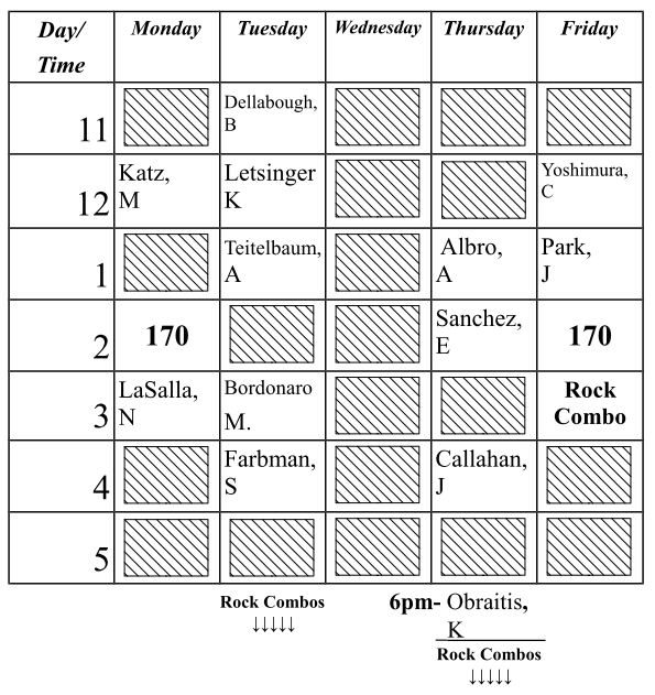 Current Schedule