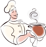 Chef with soup pot